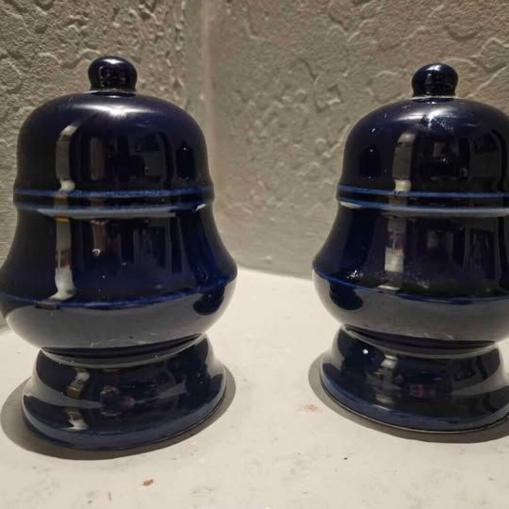 Made in Japan Ceramic Cobalt Blue Salt and Pepper Shaker